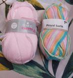 2 bollen wol, rose en gemêleerde meerdere kleuren, Hobby en Vrije tijd, Breien en Haken, Ophalen of Verzenden, Nieuw, Breien of Haken