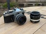 Nikon FE2 + 28mm 2.8 + 55mm 3.5 + Databack, Audio, Tv en Foto, Fotocamera's Analoog, Ophalen, Gebruikt, Spiegelreflex, Nikon