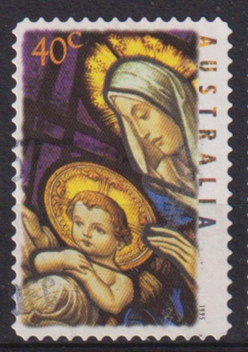 Australië 1995 Kerstmis Zelfklevend, Postzegels en Munten, Postzegels | Oceanië, Gestempeld, Ophalen of Verzenden
