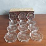 Vintage Kristallen Onderzetters met Bloemen, Antiek en Kunst, Ophalen of Verzenden