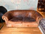 Vintage Schapenleren Chesterfield 2-zits Bank., Huis en Inrichting, Ophalen, Gebruikt, Tweepersoons, 200 tot 250 cm