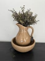 Set BRYNXZ schaal met kan/ kruik kaki olive, Ophalen, Overige kleuren, Aardewerk of Porselein, Nieuw