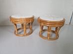 Set vintage manou bamboe krukjes., Gebruikt, Onbekend, Ophalen of Verzenden, Onbekend