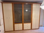 Grote houten ikea kledingkast met lades en glas, 200 cm of meer, Eikenhout, Ophalen of Verzenden, Zo goed als nieuw