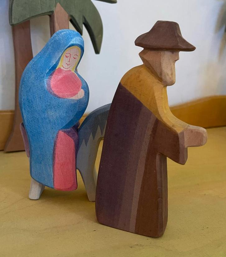 Ostheimer Jozef wandelend en Maria op ezel, Kinderen en Baby's, Speelgoed | Houten speelgoed, Zo goed als nieuw, Overige typen