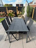Complete tuinset! | Grote tafel - 6 stoelen - kussens, Tuin en Terras, Tuinsets en Loungesets, Ophalen, Zo goed als nieuw, Aluminium