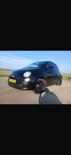 Fiat 500 1.2 C 2008 Zwart, Auto's, Voorwielaandrijving, 1242 cc, 4 cilinders, 840 kg