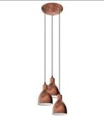 Eglo priddy 1 hanglamp vintage antiek 3 lichts koperkleurig, Huis en Inrichting, Lampen | Hanglampen, Ophalen of Verzenden, Zo goed als nieuw