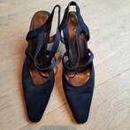 Nina | donkerblauwe zijde-achtige stof beklede schoenen 41, Pumps, Nina, Blauw, Ophalen of Verzenden
