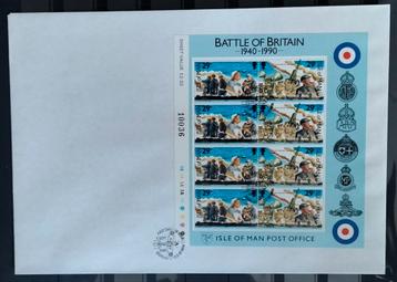 Isle of Man - 3x Grote FDC's Battle of Britain. beschikbaar voor biedingen