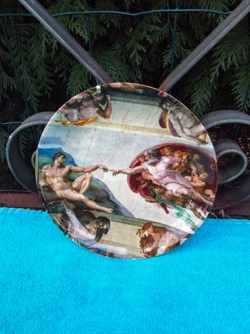 Piatto da esposizione Michelangelo la creazione di Adamo. beschikbaar voor biedingen
