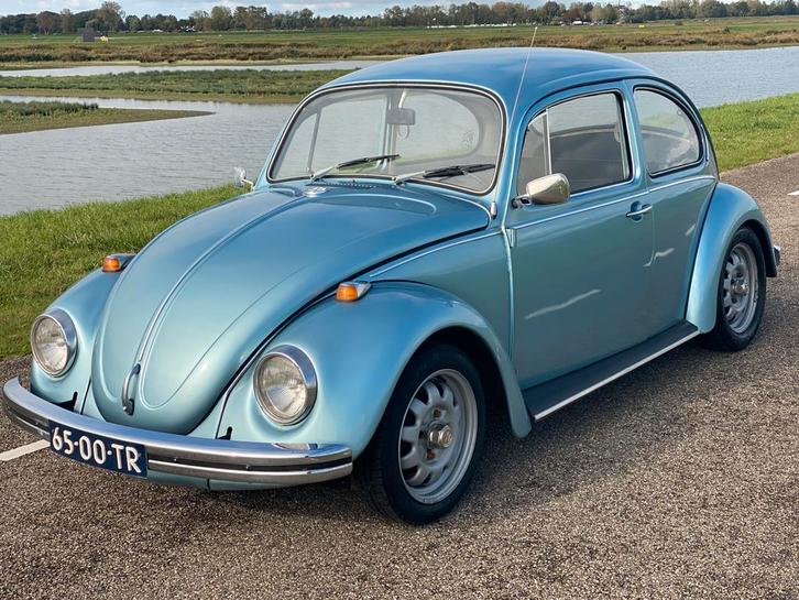 Volkswagen Kever 1972 Weltmeister, Auto's, Volkswagen, Bedrijf, Beetle (Kever), Benzine, Sedan, Handgeschakeld, Blauw, Zwart, Kunstmatig leder