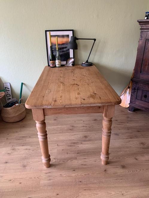 Houten eettafel, Huis en Inrichting, Tafels | Eettafels, Gebruikt, 50 tot 100 cm, 100 tot 150 cm, Vier personen, Rechthoekig, Ophalen