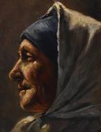 Schilderij  L.Clesse  portret van een oude vrouw., Verzenden