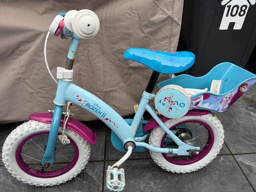 Disney Frozen 12 inch meisjesfiets, Fietsen en Brommers, Fietsen | Meisjes, Gebruikt, 14 inch of minder, Handrem, Ophalen