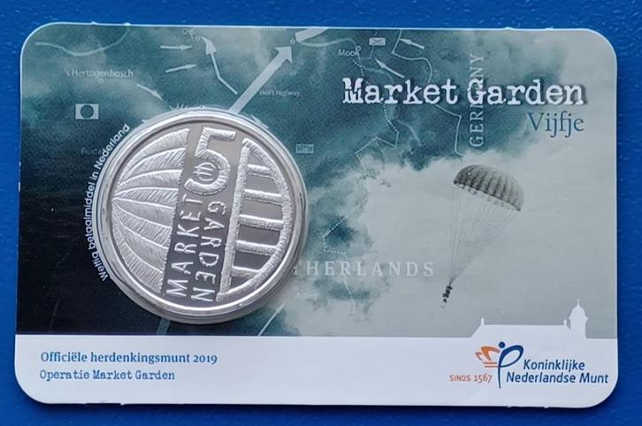 Market Garden Vijfje 2019 UNC in coincard, Postzegels en Munten, Munten | Nederland, Setje, Euro's, Koningin Beatrix, Verzenden