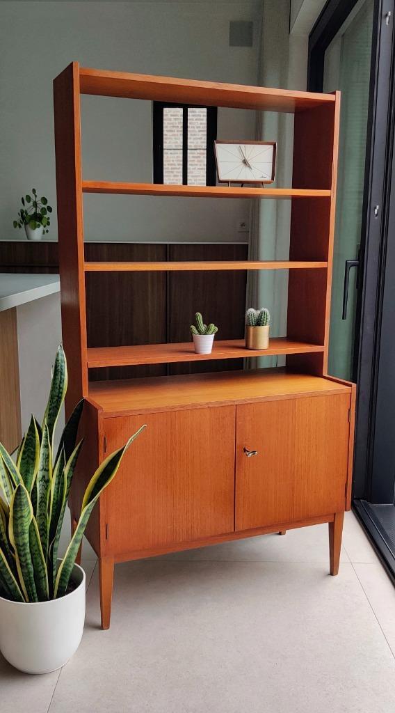 Scandinavisch Design midcentury highboard, Huis en Inrichting, Kasten | Dressoirs, Zo goed als nieuw, 50 tot 100 cm, 25 tot 50 cm