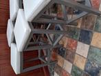 6 stevige barkrukken metaal zachte zitting mancave thuiscafe, Huis en Inrichting, Ophalen, Met voetsteun, 60 tot 90 cm, Metaal