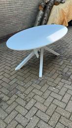 Ovale witte eettafel ikea, Ophalen, Kunststof, Gebruikt, 100 tot 150 cm