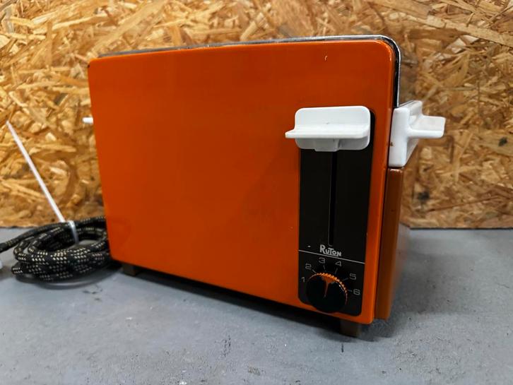 Vintage Ruton Broodrooster - Oranje Retro Design!, Witgoed en Apparatuur, Broodroosters, Gebruikt, Ophalen of Verzenden