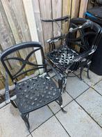 Gietijzeren tuinstoelen, Tuin en Terras, Ophalen of Verzenden, Gebruikt, Metaal