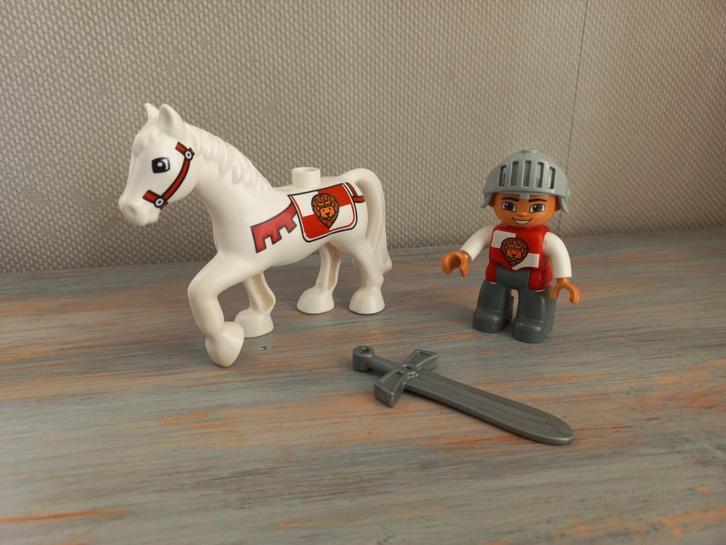 Duplo Ridder met paard van de set Riddertoernooi 10568, Kinderen en Baby's, Speelgoed | Duplo en Lego, Zo goed als nieuw, Duplo