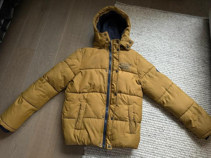 Europe Kids winterjas / puffer - oker - maat 164, Kinderen en Baby's, Kinderkleding | Maat 164, Gebruikt, Jongen, Jas, Ophalen of Verzenden