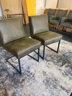 Kwaliteits stoelen, 100% leer, zwaar, groen, Ophalen, Zo goed als nieuw, Overige kleuren, Leer