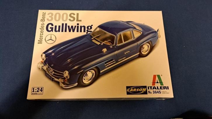 Italeri 3645 Mercedes-Benz 300SL Gullwing 1:24 Bouwdoos, Hobby en Vrije tijd, Modelauto's | 1:24, Zo goed als nieuw, Auto, Overige merken
