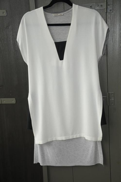 Leuke tuniek van ZARA, maat M, ZGAN!!, Kleding | Dames, Blouses en Tunieken, Zo goed als nieuw, Maat 38/40 (M), Wit, Ophalen of Verzenden
