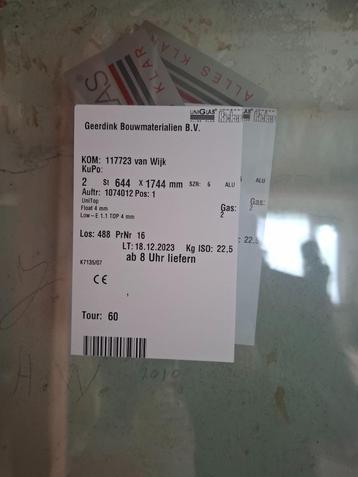 te koop HR++ isolatieglas beschikbaar voor biedingen