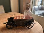Oldtimer Barset met met fles en borrelglaasjes., Ophalen of Verzenden