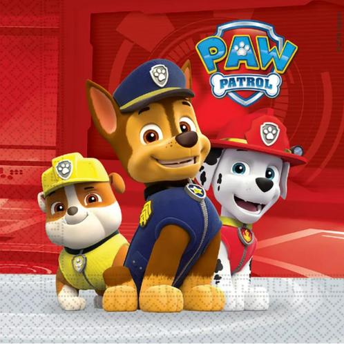 Papieren Servetten - Paw Patrol Ready for Action - 33x33cm 3, Hobby en Vrije tijd, Feestartikelen, Nieuw, Verjaardag, Verzenden