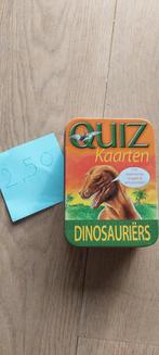 QUIZ kaarten Dinosauriërs (in blik), Zo goed als nieuw, Ophalen, Speelkaart(en)