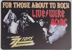 ZZ Top and ACDC reclamebord van metaal wandbord deco, Info@deconoord.nl, Deco Noord, Nieuw, Ophalen of Verzenden