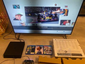 Ps4 slim 500gb met 3 spellen en inclusief 49inch scherm tv beschikbaar voor biedingen