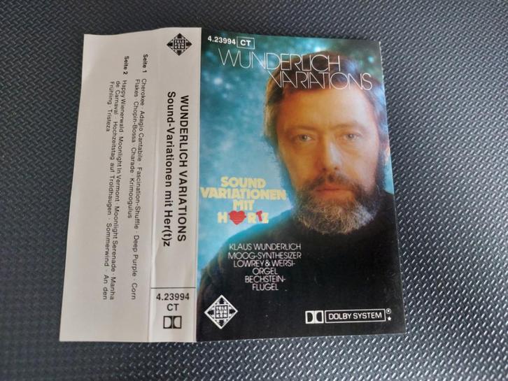 KLAUS WUNDERLICH - WUNDERLICH VARIATIONS (CASSETTEBANDJE), Cd's en Dvd's, Cassettebandjes, Zo goed als nieuw, Origineel, Pop, 1 bandje