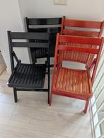 wooden folding chairs (4), Ophalen, Bruin, Eén