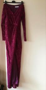 bordeaux rode gala jurk met sierlijke kraaltjes in maat M, Kleding | Dames, Gelegenheidskleding, Maat 38/40 (M), Galajurk, Ophalen of Verzenden