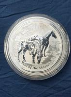 1 kilo zilveren lunar munt year of the horses, Ophalen of Verzenden, Zilver