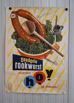 Hoy rookworst reclame affiche / Assen vleeswaren, Ophalen of Verzenden, Zo goed als nieuw, Reclamebord