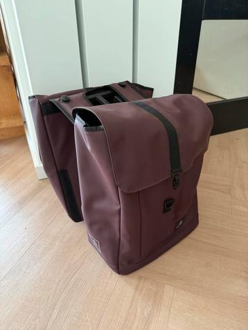 Fastrider dubbele fietstas aubergine goede staat MIK systeem beschikbaar voor biedingen
