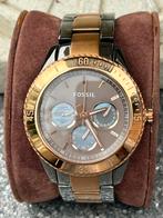 Fossil, dameshorloge Rosé/Antraciet, Staal, Staal, Fossil, Polshorloge