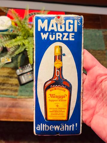 Emaille reclamebord deurpostje Maggi Wurze Suppen beschikbaar voor biedingen