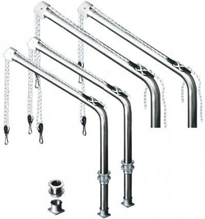Set davits inclusief inbouw voeten, Watersport en Boten, Bootonderdelen, Nieuw