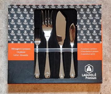Laquiole Premium, 14 delig visbestek / serveerbestek beschikbaar voor biedingen