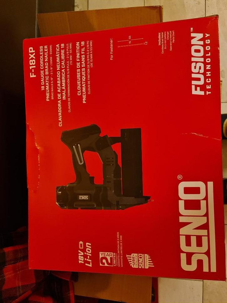 Senco Fusion F-18XP Incl koffer 2 acu’s+lader, Doe-het-zelf en Verbouw, Gereedschap | Handgereedschap, Nieuw, Ophalen of Verzenden