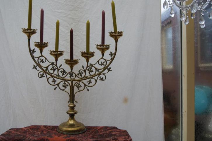 Halve maan Kandelaar  ( Antiek, Antiek en Kunst, Antiek | Religie, Ophalen of Verzenden