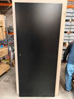 Nieuwe vlakke zwarte vol spaan opdek rechts binnendeur, Ophalen, 80 tot 100 cm, Binnendeur, Nieuw