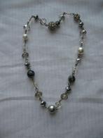 Ketting Glanzend Kralen Schakel en Strass Magneetsluiting, Ophalen of Verzenden, Overige materialen, Ketting